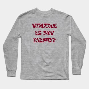 Where Is My Mind, burgundy Long Sleeve T-Shirt